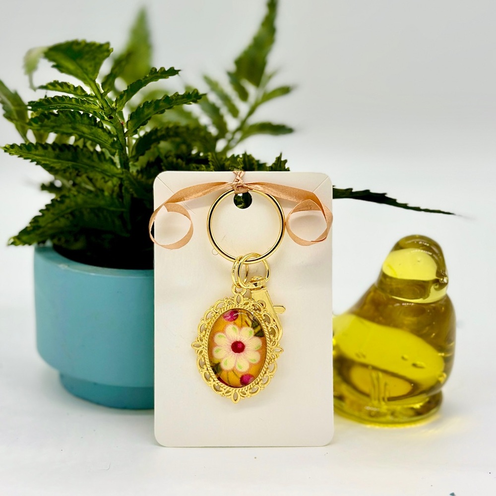 Handmade Floral Keychain